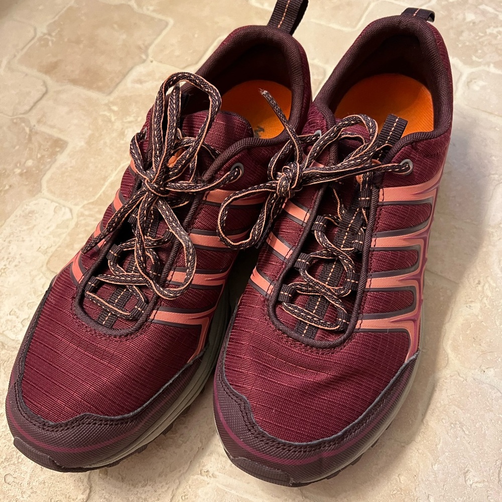 Merrell Women’s Beet Red/Fusion Coral Performance Sneakers. Size 9. Air Cushion. - Picture 2 of 7